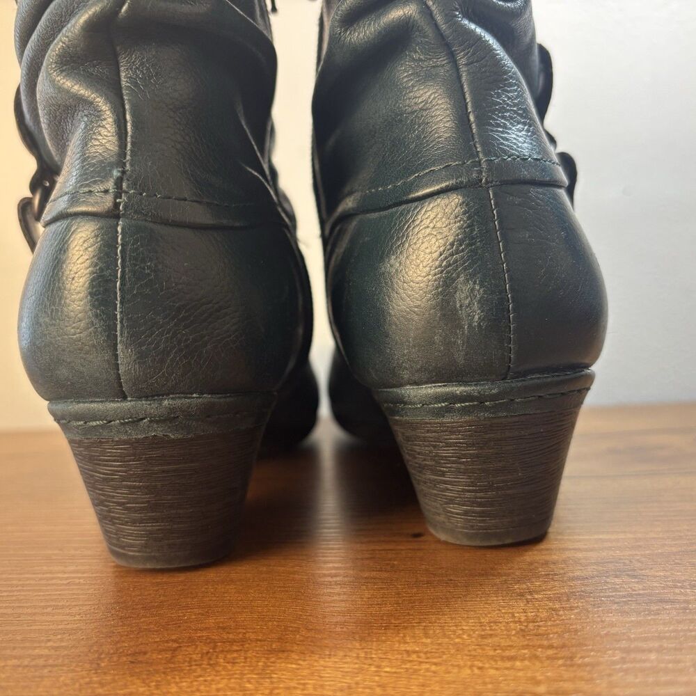 Rockport Cobb Hill Womens 9 N Alexandra Booties In Green Teal Ankle Boot Leather - Picture 5 of 9